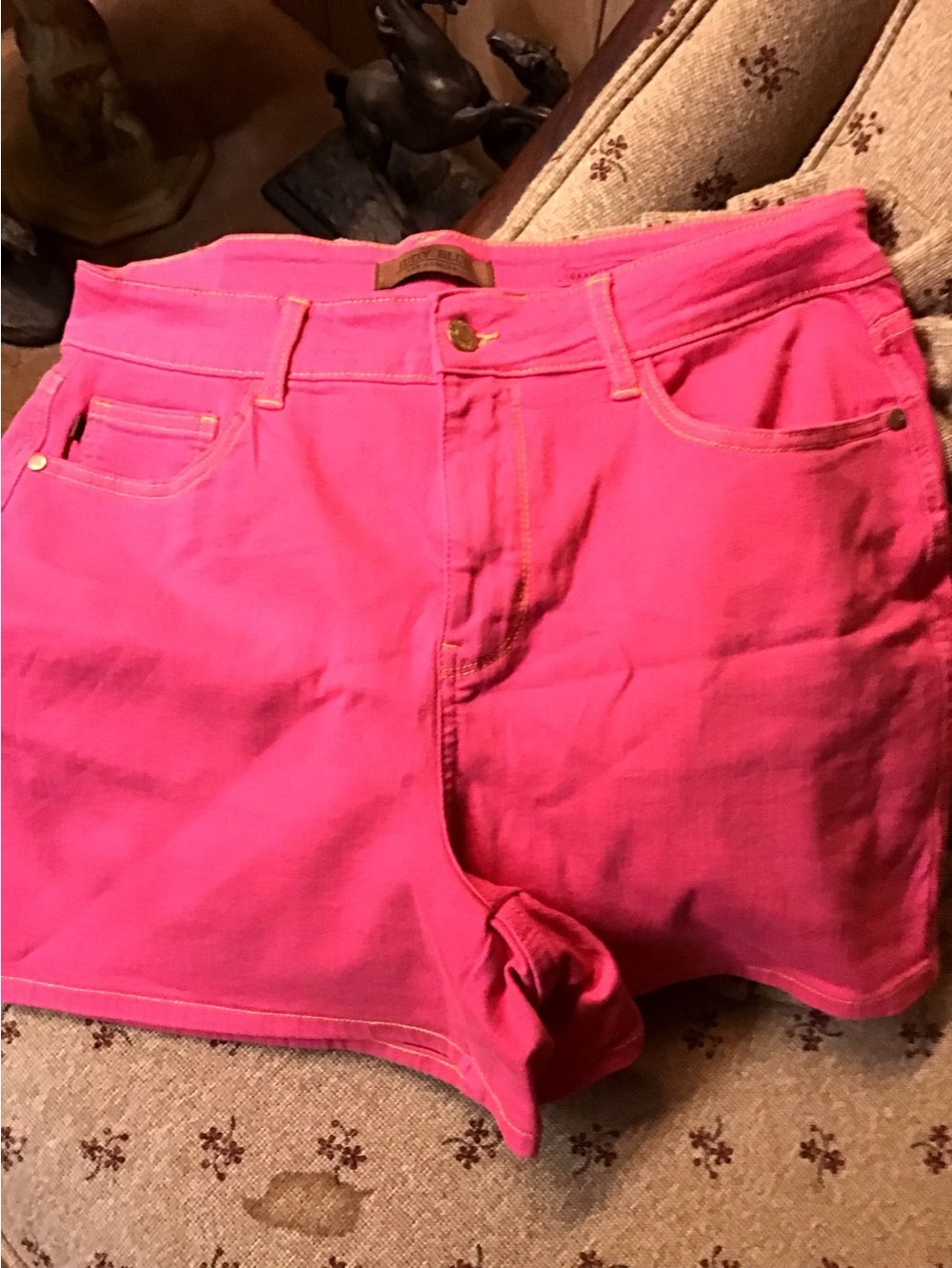 Judy Blue Hot Pink High-Rise Denim Shorts